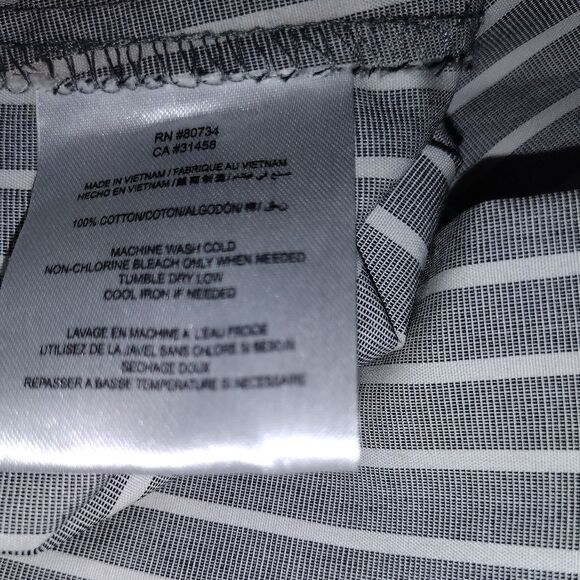 BCBGENERATION Gray With White Stripes Asymmetrical Dress Size Small! - Picture 3 of 15